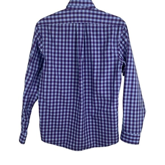 Izod Men Slim Fit Long Sleeve Plaid Button Down T-shirt Size 14-14 1/2 - Picture 2 of 7